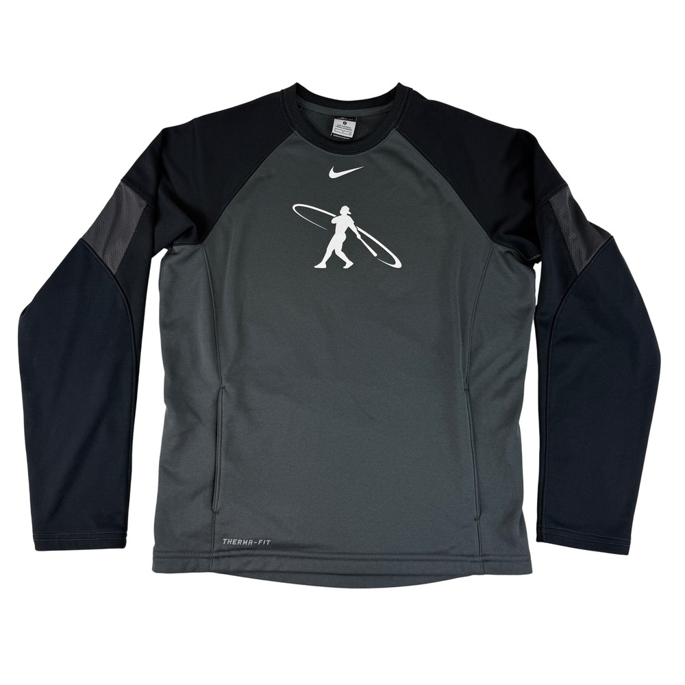 Nike Therma-FIT Baseball Training Top Mens Small Black 632119-060 Long Sleeve